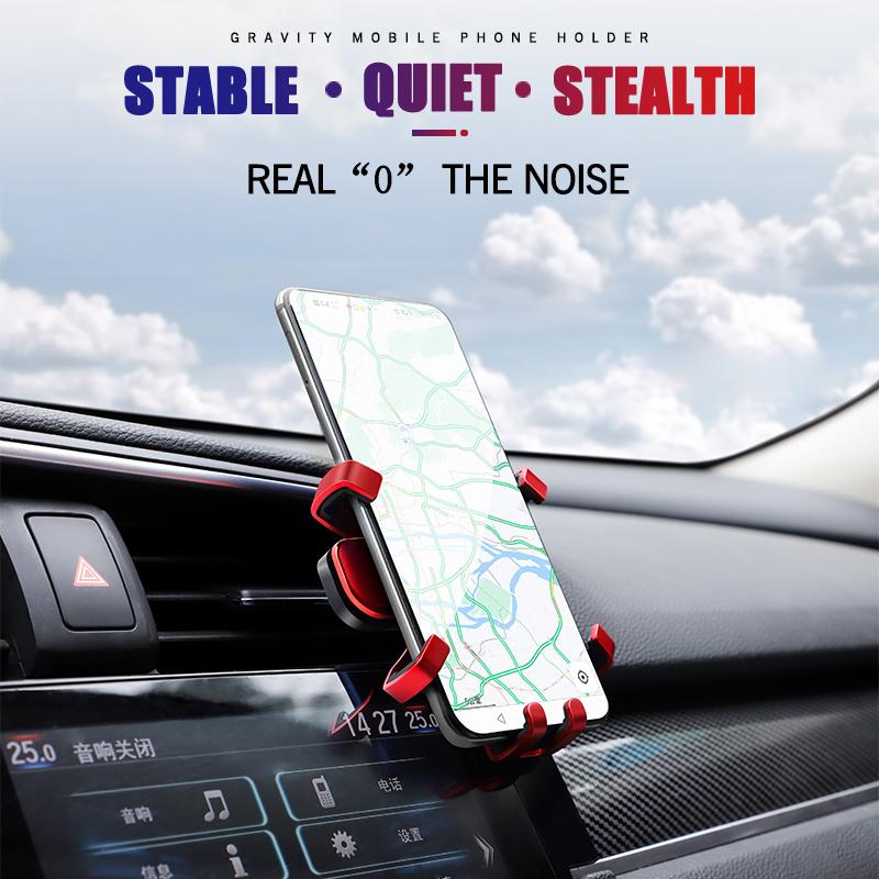 ABS Gravity Car Phone Holder Air Vent GPS Stand Accessories For Jeep Grand Cherokee Wrangler JK Gladiator Compass Renegade ALO1