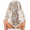 Elegant Lace Triangular Scarf for Women and Girl Breathable Tulle Bandana Comfortable Headwear for Daily and Special Wear