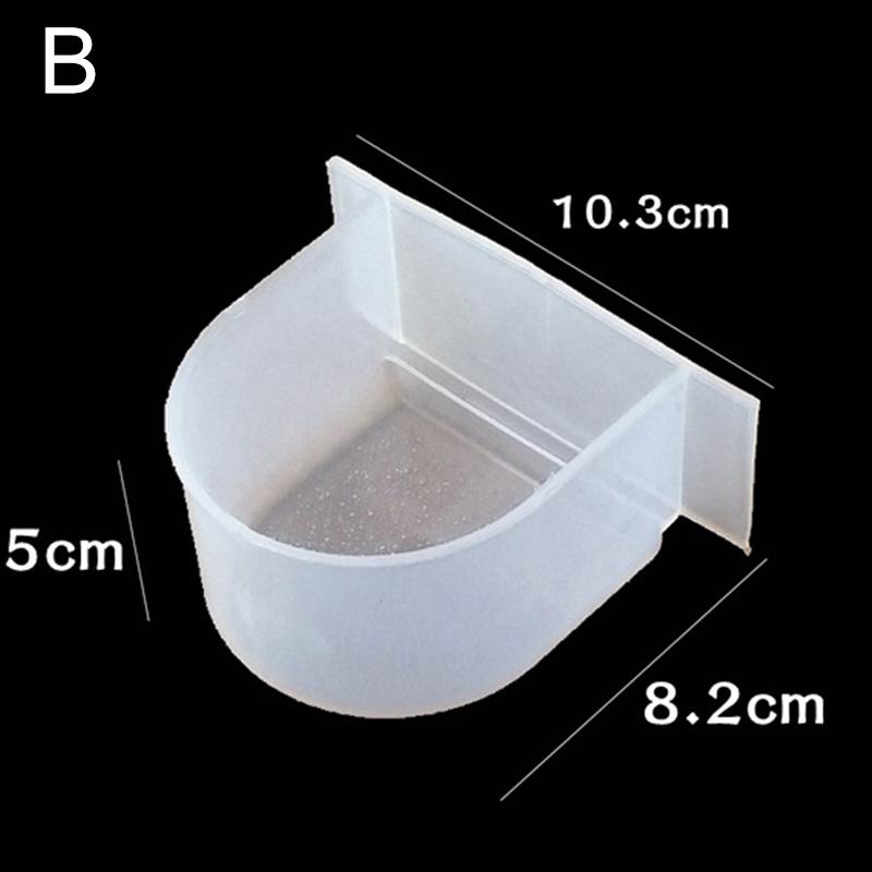 1PC Creative Cage Accessories Semicircle Shape Plastic Food Water Bowl Bird Feeder Pet Supplies