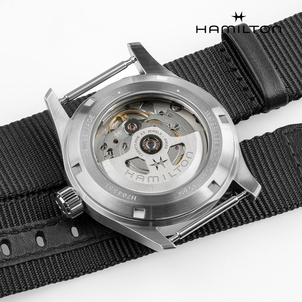 Hamilton Khaki Field Auto 38mm Green Dial NATO Strap Watch H70455960