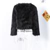 2024 Women Winter Fashion New Faux Fox Fur Coat Metal Button Thickened Warm Tops