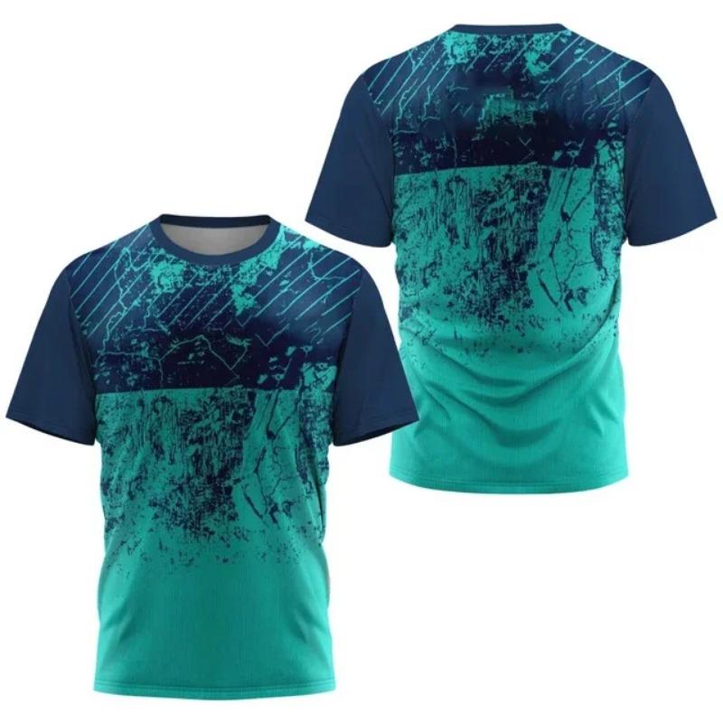 Fashion Simplicity Harajuku Sportswear T Shirt For Men Outdoor Badminton Table Tennis Training Clothing Casual O-neck Loose Tops