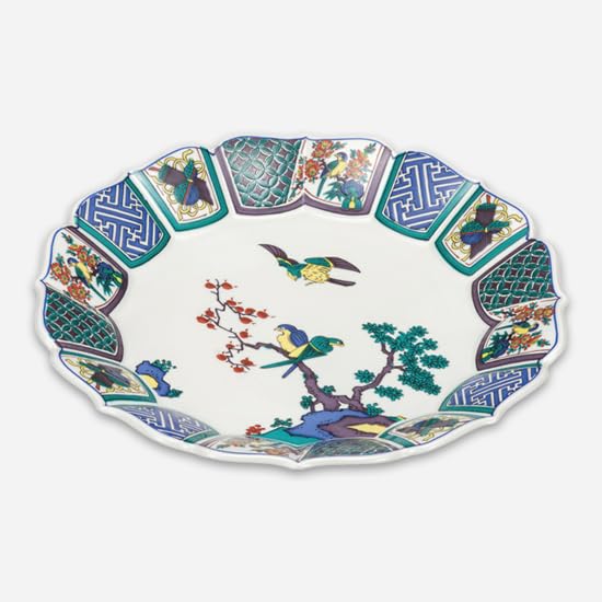 Kutani Ware Iwataya Serving Plate (size 10) Ko-Kutani K8-358