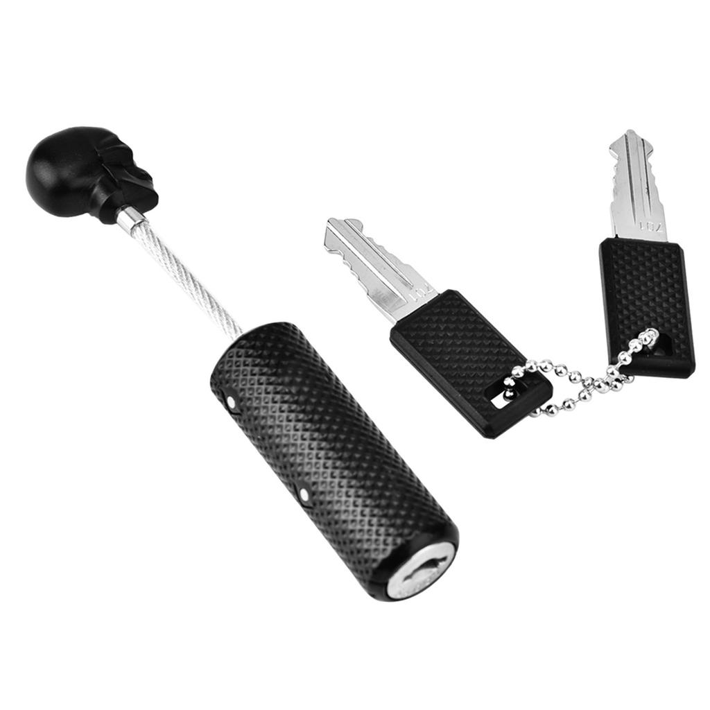 Safe Suitcase Lock Wire Rope Customs Password Skull Lock(Black)