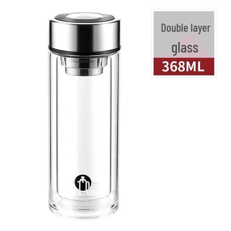 FUGUANG TM-2012 Portable Double-Layer Glass Tea Cup, 368ml