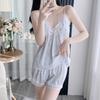 Ice Silk Nightgown Internet Celebrity Women's Summer Hot Stamping Silver Butterfly Thin Pajamas Suspender Vest Sexy Pure Loungewear Suit