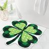 VIKAMA Saint Patrick's Day Four-Leaf Grass Mat Anti-Slip Water Absorbing Bathroom Floor Mat Entrance Door Mat Home Decoration
