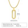 Mens Simple Geometric Necklaces,Hollow Waterproof Stainless Steel Square Pendant Collars,Classic Jewelry Gifts for Boys