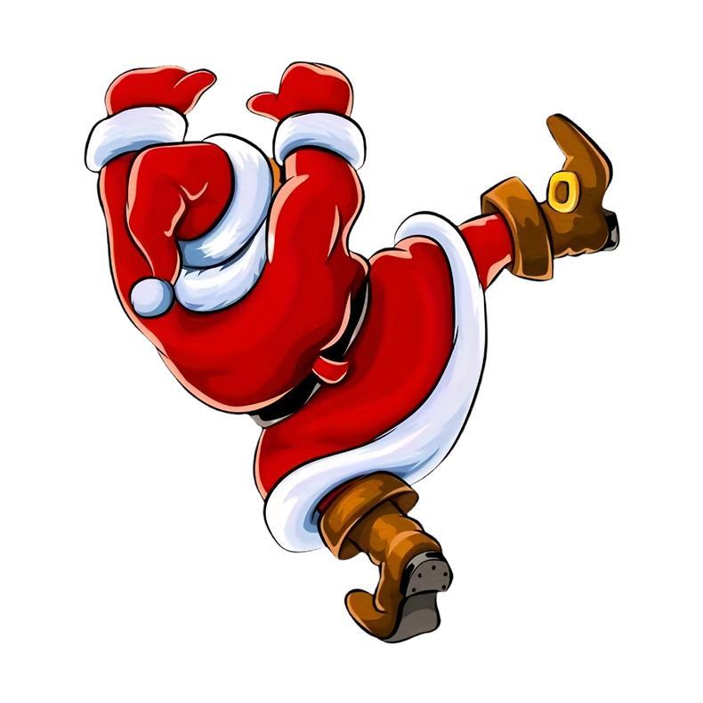 NEW Christmas Fun Bathroom Toilet Decoration Self Adhesive Wall Stickers Car Creative Decoration Santa Claus Stickers Wholesale