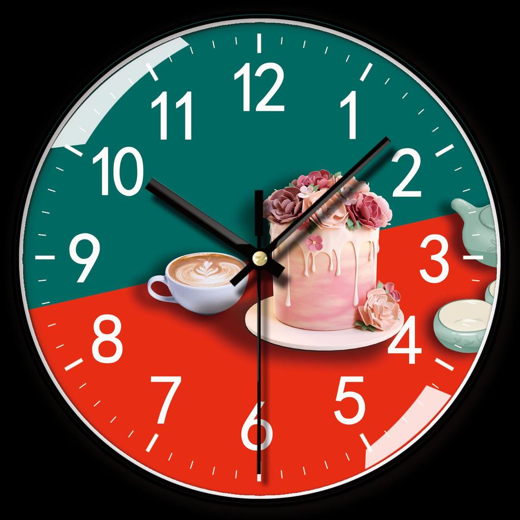 8-inch 20cm Silent Wall Clock, Living Room, Bedroom, Home, Creative, Fashionable, Simple, Modern Cartoon Clock