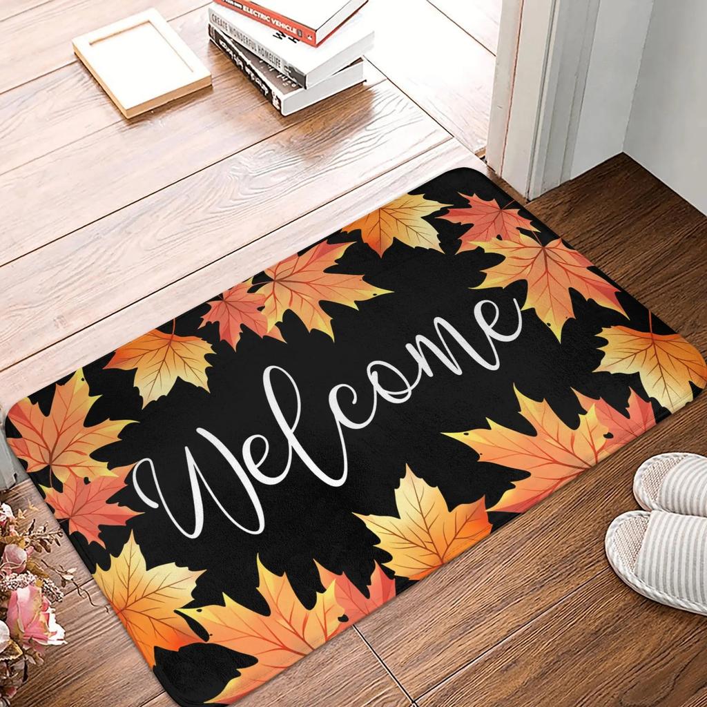 Autumn Leaf Themed Door Mat with Anti Slip Properties Easy To Clean Home Decoration Can Be Placed At Entrance of The Bathroom