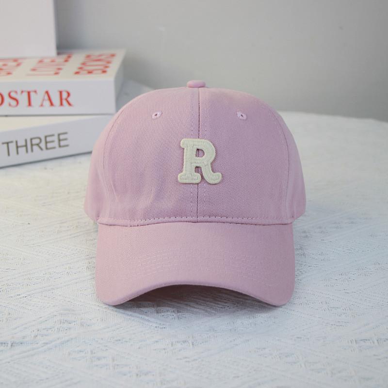 

Pink Cap Baseball Sun Hat With Letter Pattern Breathable Windproof Fashion Shade R