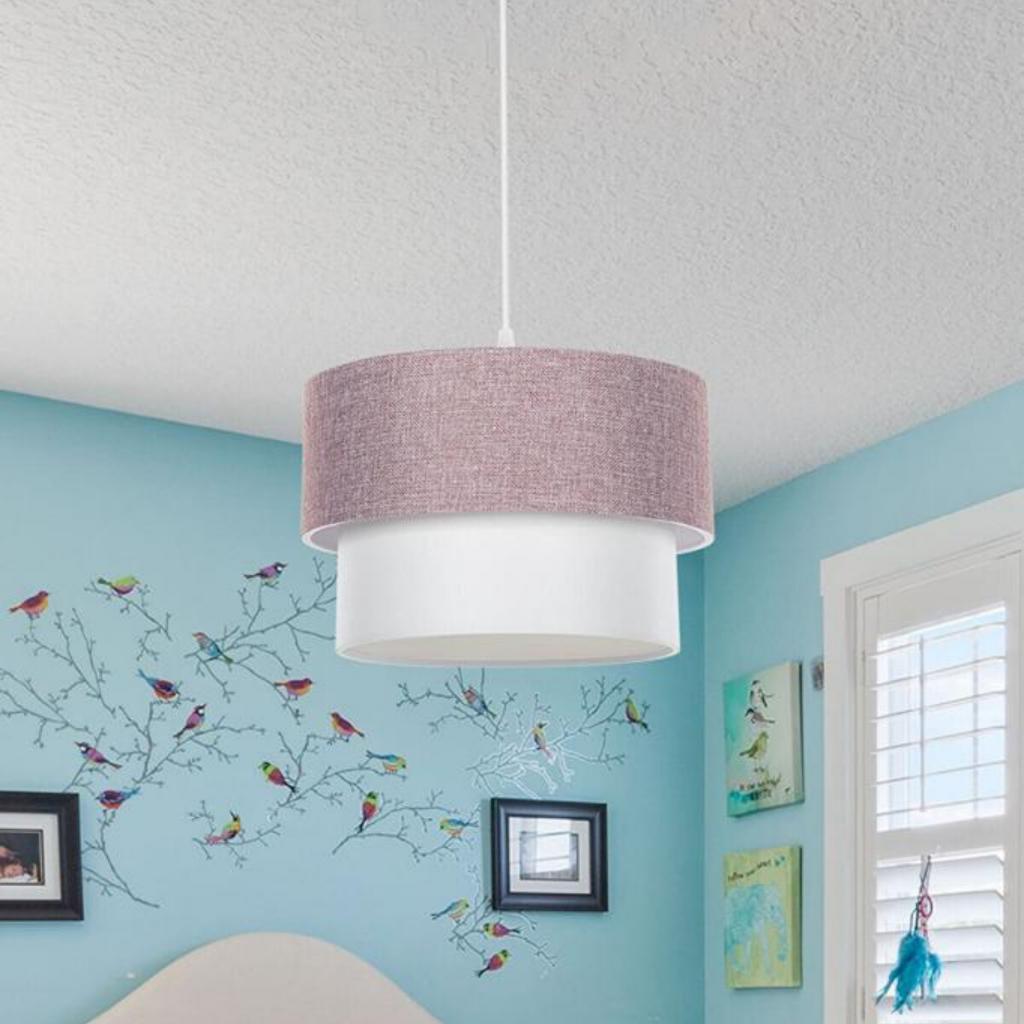 

Cake Single Rose Fabric Pendant Lamp Bedroom Chandelier Living Room Chandelier