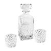 Klarer Glaskaraffe und DOF-Glas-Set Diamantschliff Muster 3er-Pack Langlebig Elegant Trinkgeschirr Spülmaschinenfest Hausbar Dekoration