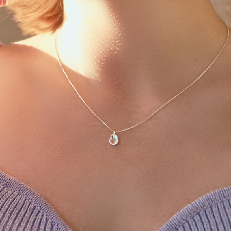 Charmy Silver Pure Glass-necklace