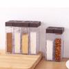 6Pcs/Set 6-in-1 Spices Container Set Double Opening Cover Plastic Seasoning Storage Box Portable with Lid Spice Canister Set