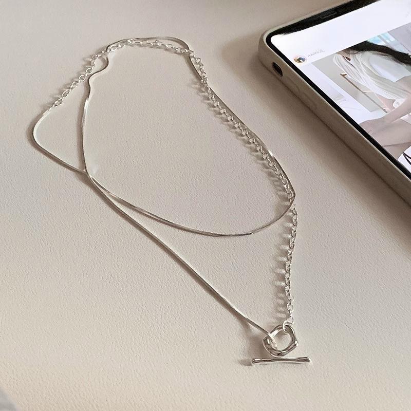 Colier clavicular dublu coreean nou 2023: Nișă, Lux ușor, Simplu, Versatilă, Modă de înaltă calitate pentru femei