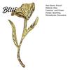 Pin Women Brooch Sparkling Rhinestones Flower Leaf Shape Lapel Versatile