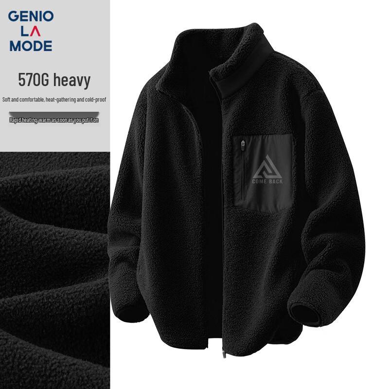 

GENIOLAMODE Men s Double-Sided Fleece Jacket L