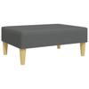 2 Seater Sleeper Sofa with Cushions and Footstool Dark Gray Velvet