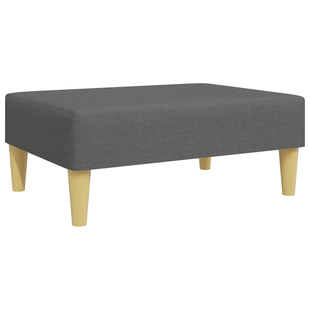 2 Seater Sleeper Sofa with Cushions and Footstool Dark Gray Velvet