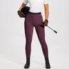 High Waist Equestrian Riding Breeches with Semi-Silicone Knee Pads and Zipper Pockets