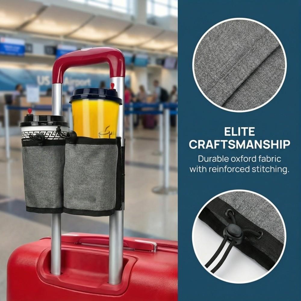 Mit Flaschenorganisator Gepäckgrifftasche Tragbar Universell Gepäck Kaffeetassenhalter Oxford-Stoff Koffer 2 Tassenhalter