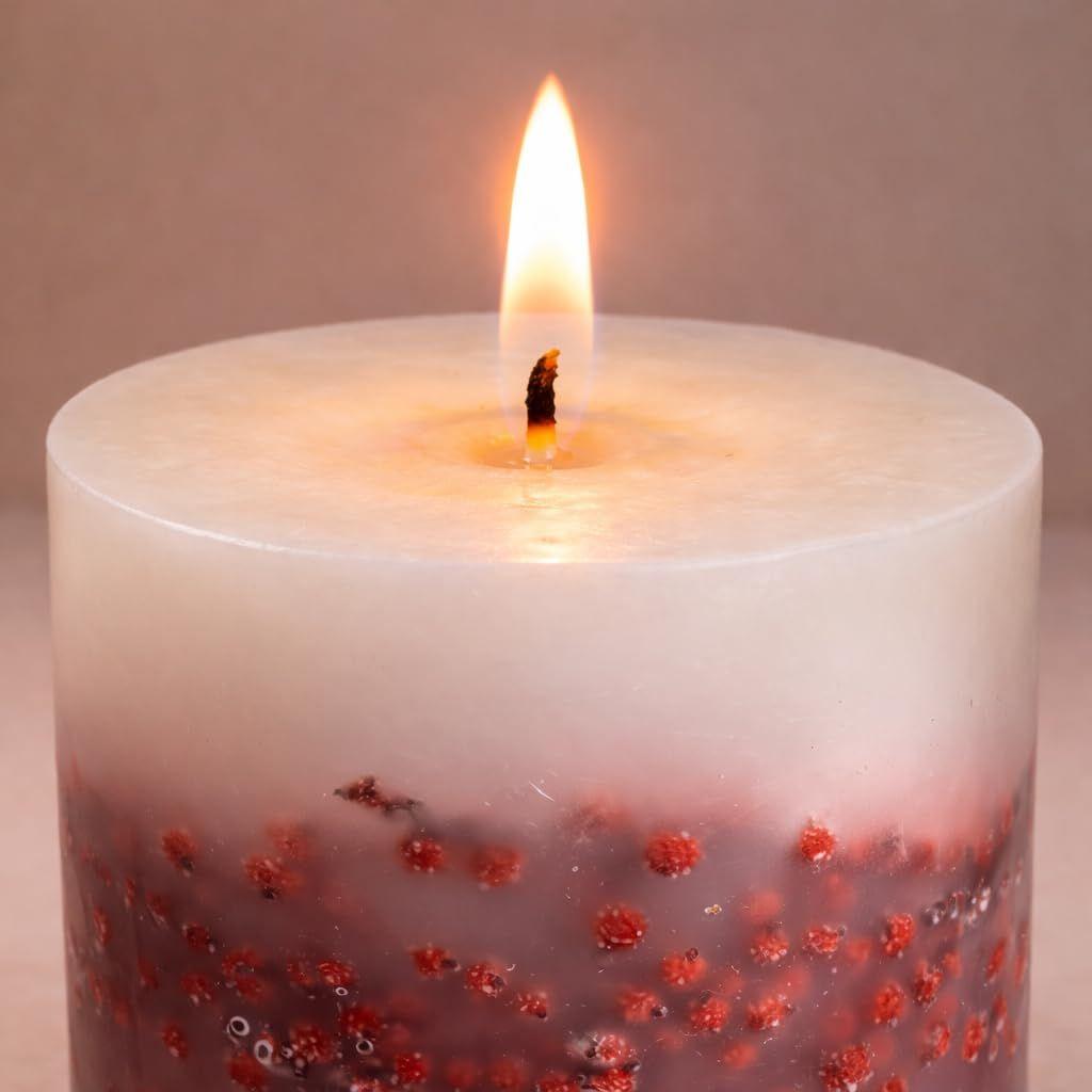 Berry Blush Botanical Candle, 70 Hour Burn Time | | Handcrafted with Natural Botanicals