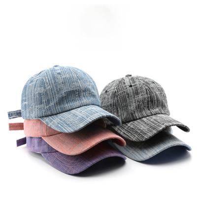 Hat Female Spring and Autumn Personality Retro Solid Color Light Board Denim Baseball Cap Outdoor Men's Travel Sunscreen Shade Cap