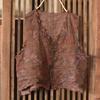 Johnature Damen Tank Tops mit Vintage-Print und Blumenmuster und Knopfleiste, V-Ausschnitt, Sommer-Tops im chinesischen Stil