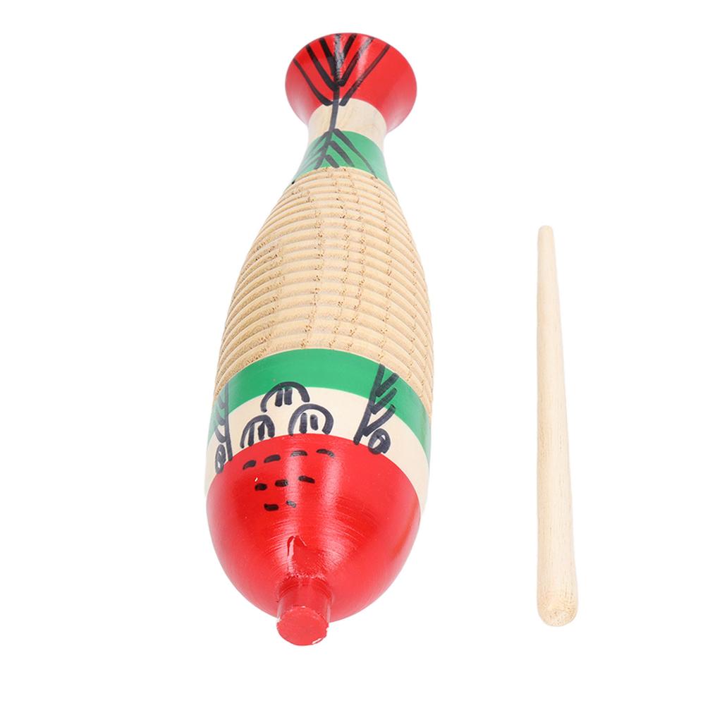 Wooden Guiro Percussion Instrument Fish Shaped Early Education Tool Gift for Kids Children