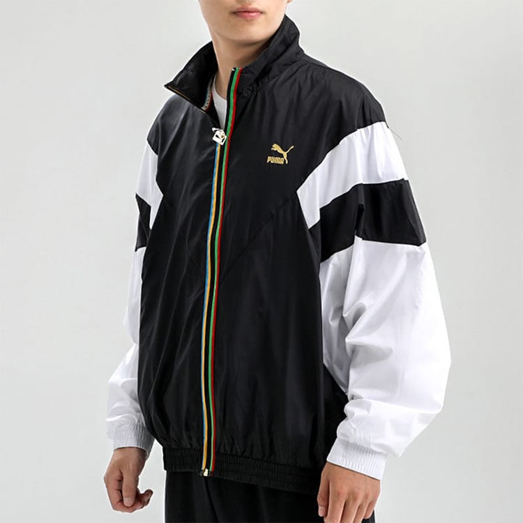 PUMA Jackets Men's Black Stand Collar Moderate Other 597610-01