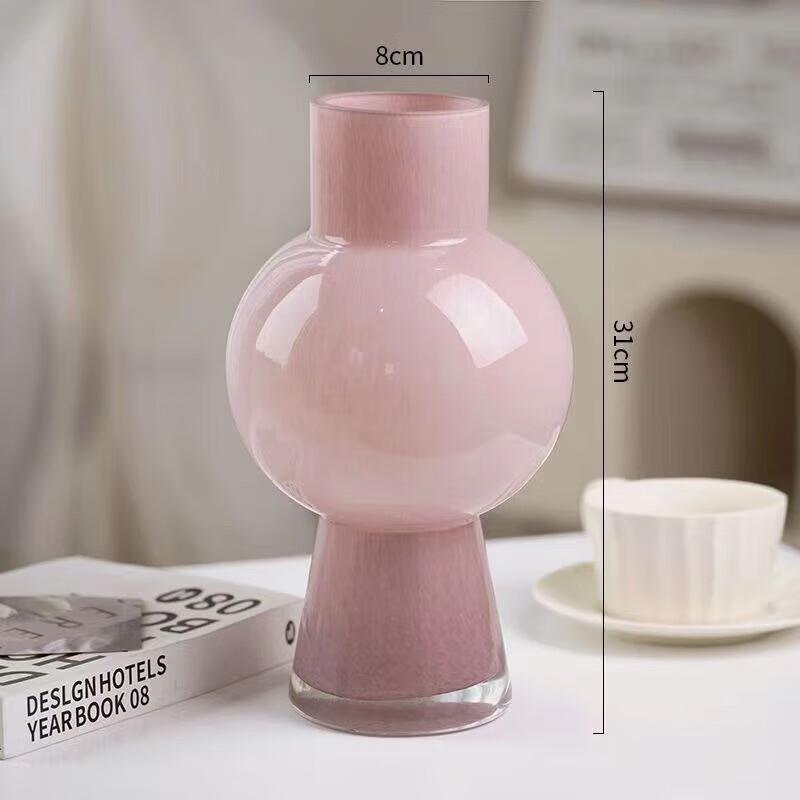 Vintage Glazed Glass Flower Vase