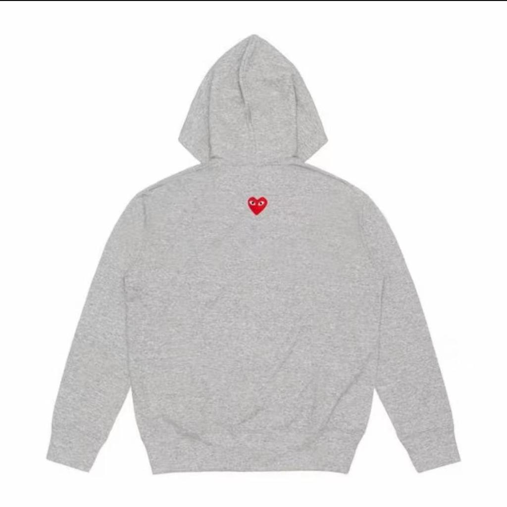 Chuan Jiu 2024 A/W Heart Hoodie: Unisex Stand Collar Zipper Pullover with Drawstring Hood