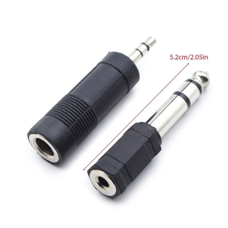 Headphone Adapter Jacks 3.5mm To 6.35mm or 6.35mm To 3.5mm Sound Stereo Adapter Headphone Sound Jacks Plug Converter Set