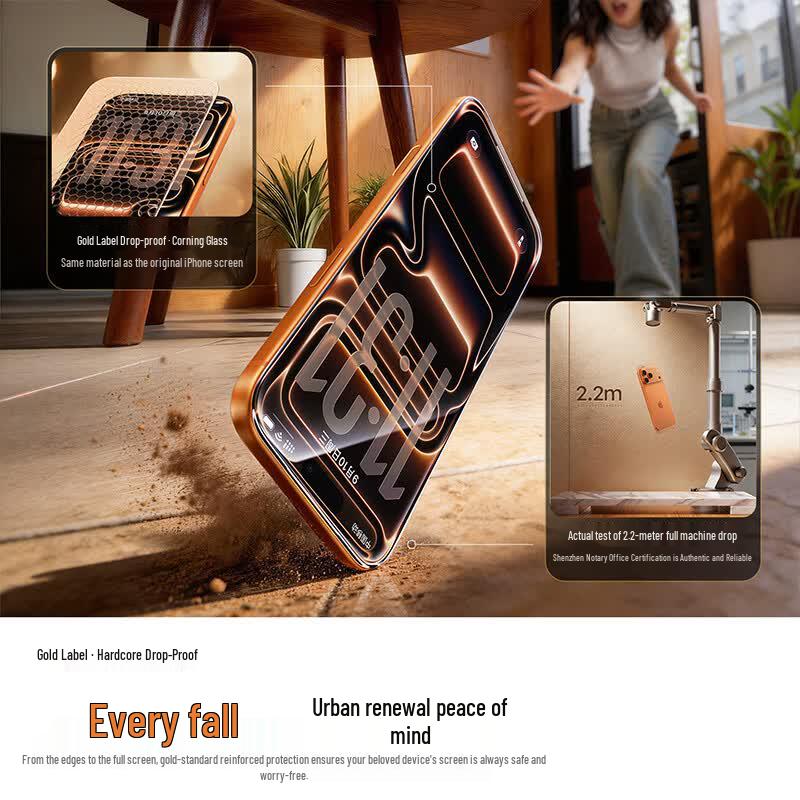 Baseus Gold Label iPhone 3D Curved AR Tempered Glass Screen Protector