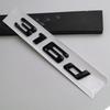 3D ABS Glossy Black English Letter Logo Badge Emblem Car Rear Trunk Sticker for BMW 316d 318d 320d 330d 335d Auto Accessories GX6