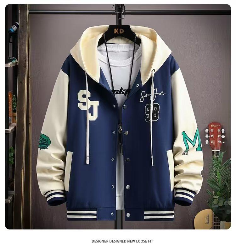 Übergröße Herren Hoodie Strickjacke & Jacke Set - Teenager Frühling/Herbst Stil - Gutaussehendes Zweiteiliges Sportswear für Mittelschüler