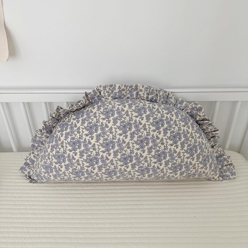 1pc 60x35cm Inspirational Cute Floral Half Circle Pillow Children s Room Headrest Dumpling Pillow Washable Pillow 60x35cm