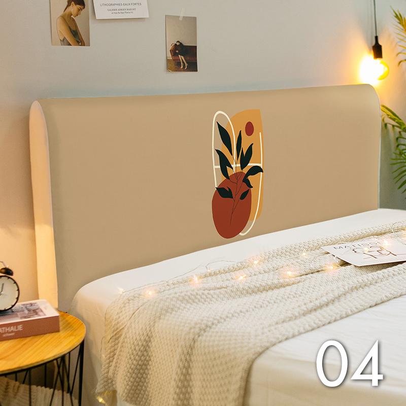 Elastic Bed Headboard Cover Cotton All-inclusive Bed Head Cover Small Fresh Flower Printed Bedside Slipcover Universal 1.2-2.2M