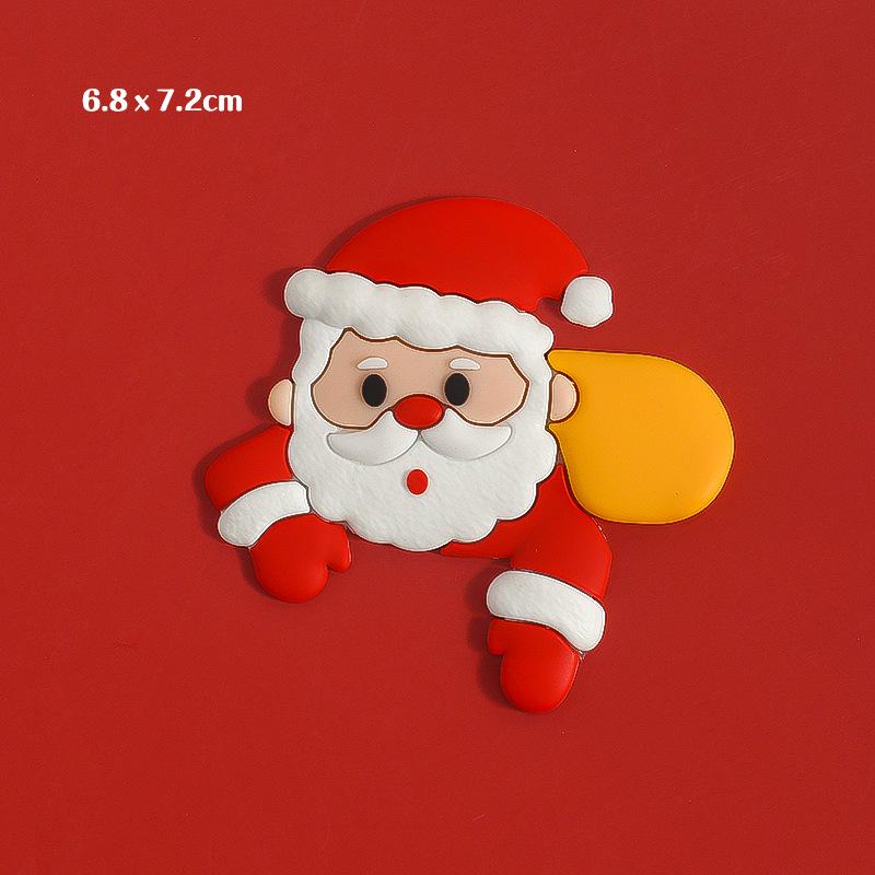 Popular Soft Glue Christmas Cake Ornaments: Santa Claus & Snowman Inserts for Holiday Party Desserts