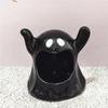 Creative Cute Ceramic Flower Pot Vase Halloween Ghost Candle Holder Handicraft Ornaments Home Decoration Plant Accessories