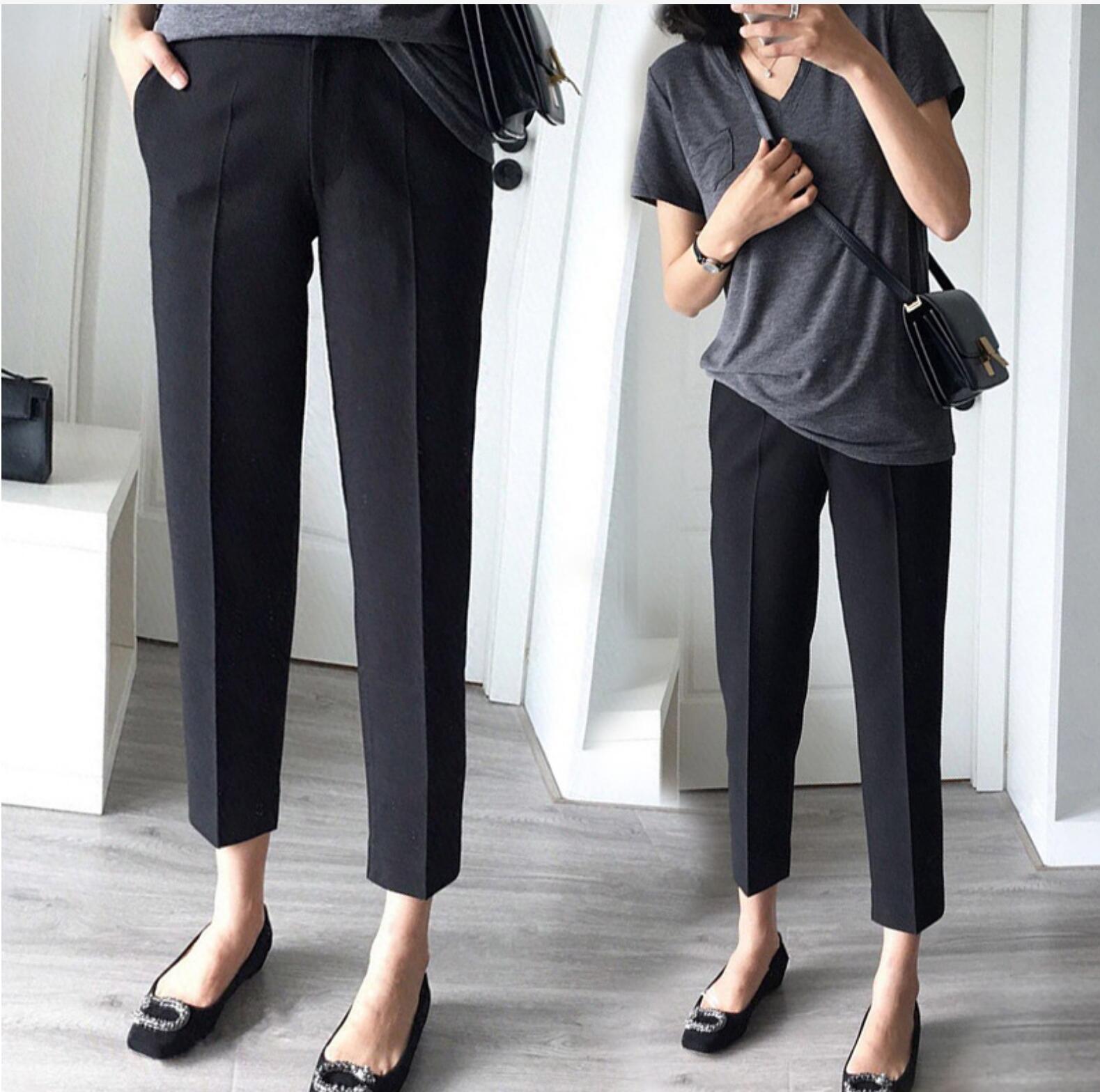 

1722# Women s Summer Maternity Wide-Leg Harem Pants - Casual, Lightweight, Nine-Point Length M