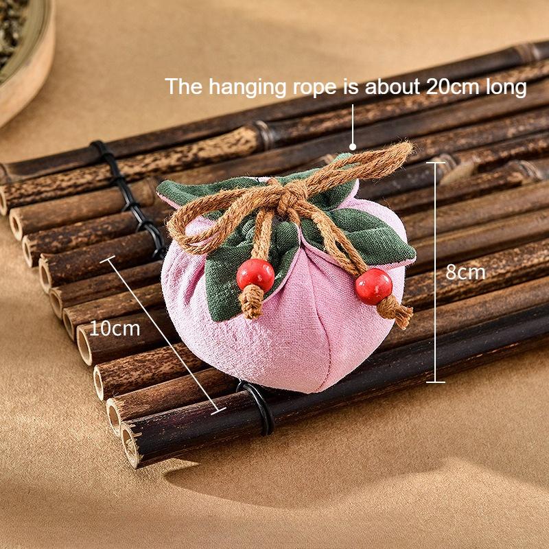 1pc Incense Bag with Persimmon Pendant,Can Be Hung on Rearview Mirror or Car,Lucky Charm Empty Bag Material Kit for Good Fortune
