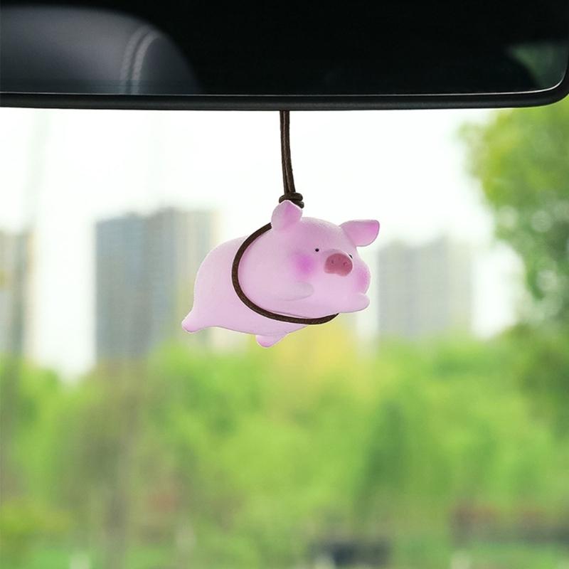 Ornamenti Appesi Maialino Sul Retrovisore dell'Auto Ciondolo per Auto Regali Divertenti