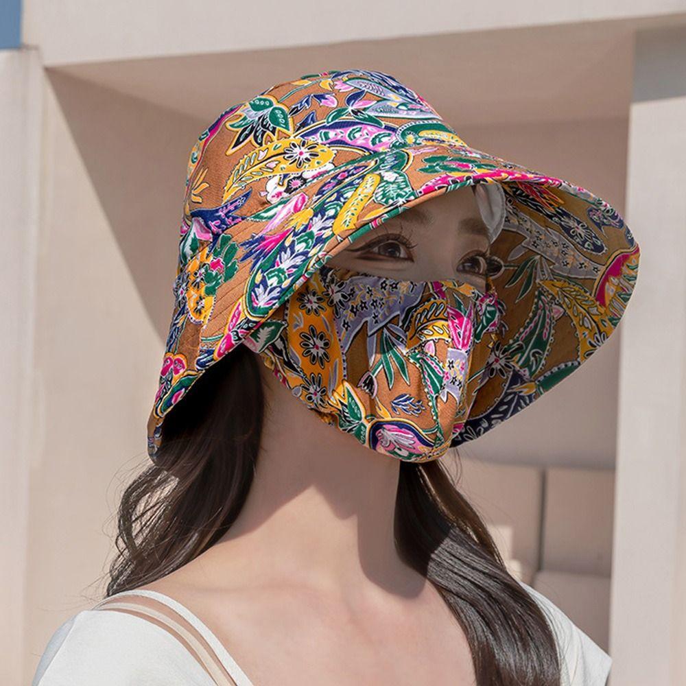 Bucket Hat Agricultural Work Hat Protect Neck Anti-uv Sunscreen Hat Flower Tea Picking Cap  Outdoor