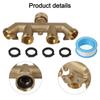 Heavy Duty Construction Way Garden Hose Splitter Leak Proof Design Shut Off Valves Manual Measurement Deviation