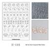 Neujahrs-Feuerwerk & Fu-Zeichen Nagelsticker - Transparentes Hohlmuster