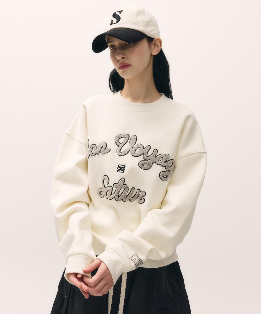 Seteo Bon Voyage Boucle Brushed Sweatshirt Cream