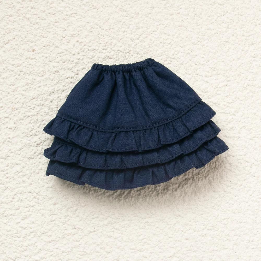 Roupas Blythe Saia Plissada Xadrez Top Tomara-que-caia Vestido de Tule Conjunto Saia com Babados para bonecas Licca Azones Ob22 Ker YMY acessórios